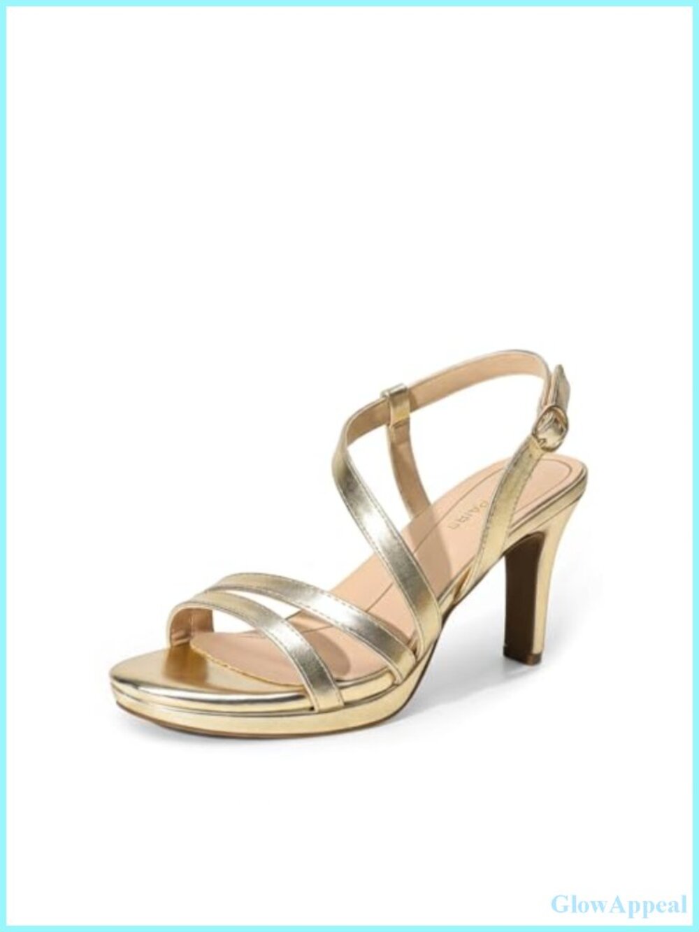 Faux Leather Strappy High Heels Platform Sandals